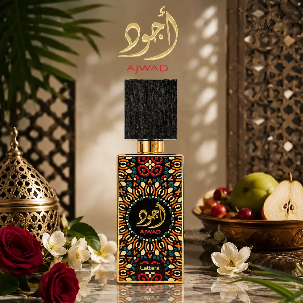 Ajwad – Eau de Parfum Lattafa | Parfum Oriental Fruité & Musqué 4 Ajwad Lattafa parfum mixte floral fruité avec rose, jasmin et notes fruitées