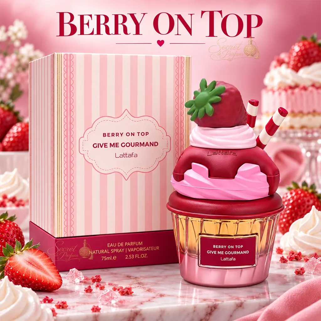 Berry On Top Lattafa – Give Me Gourmand Eau de Parfum 75 ml 3 Berry On Top Give Me Gourmand Lattafa 75 ml fraise et crème chantilly