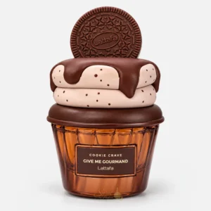 Parfum Cookie Crave Lattafa 75 ml avec flacon gourmand et boîte