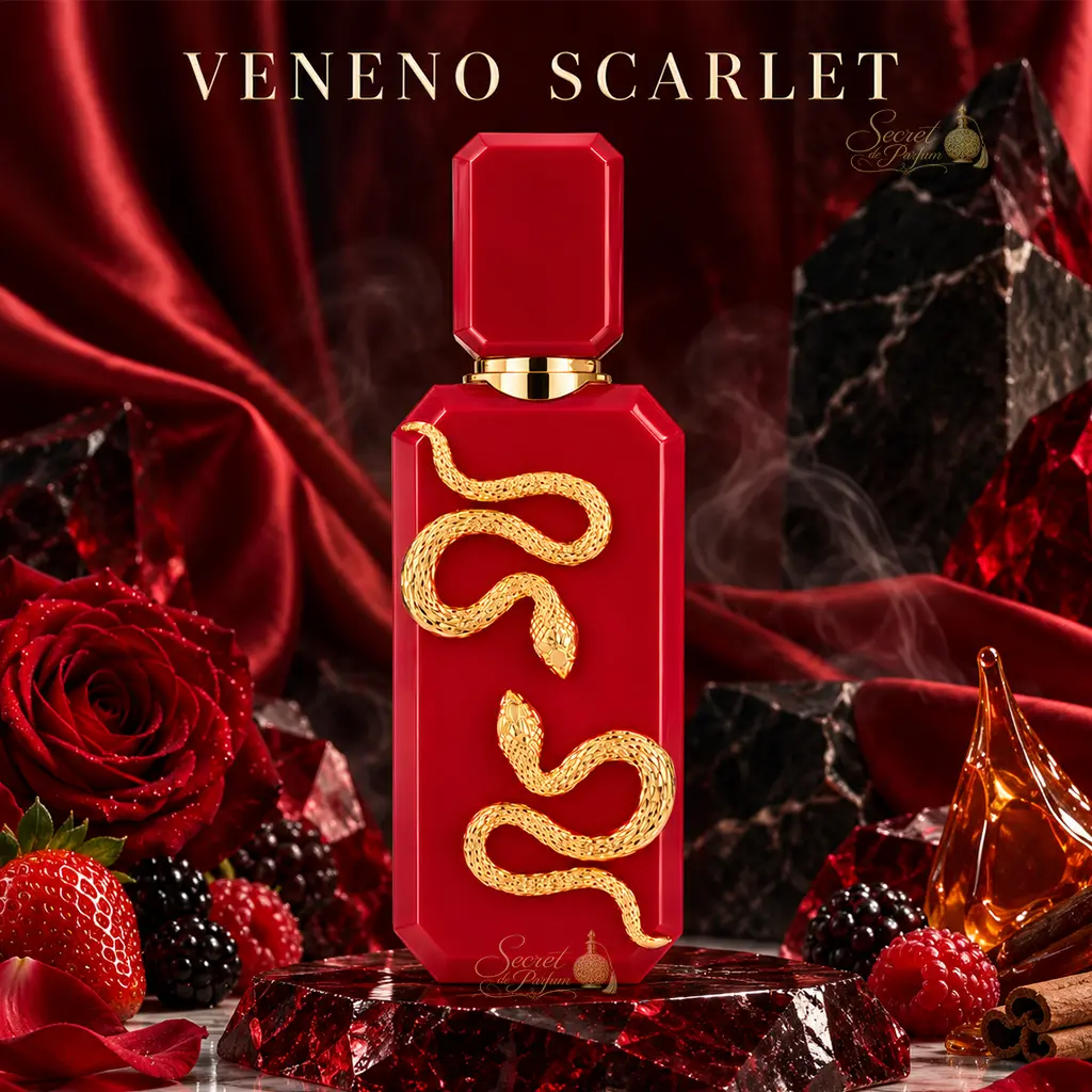 Veneno Scarlet French Avenue – Parfum Fruité Gourmand Mixte 4 Veneno Scarlet French Avenue parfum mixte fruité gourmand avec boîte