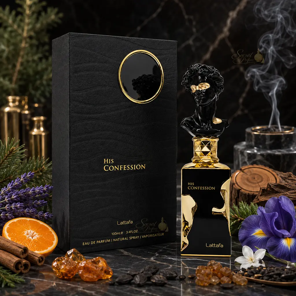 His Confession Lattafa – Eau de Parfum Homme Oriental Boisé Ambré 100 ml 3 His Confession Lattafa parfum boisé vanillé ambré pour homme