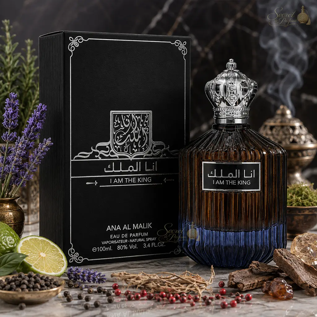 I Am The King Ana Al Malik – Eau de Parfum Homme 100 ml 3 I Am The King parfum homme boisé aromatique aux notes de bergamote lavande et vétiver