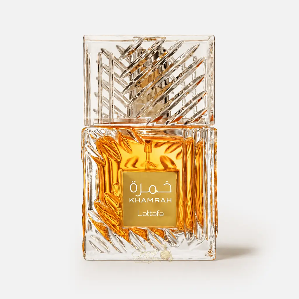 Khamrah Lattafa – Eau de Parfum Mixte 100 ml 1 Notes Khamrah Lattafa cannelle dattes praliné vanille fève tonka et santal