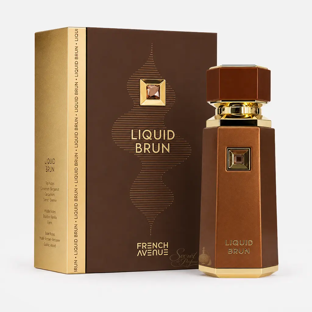 Liquid Brun French Avenue – Eau de Parfum Homme Vanillé Épicé 6 Liquid Brun French Avenue parfum homme vanillé épicé avec boîte