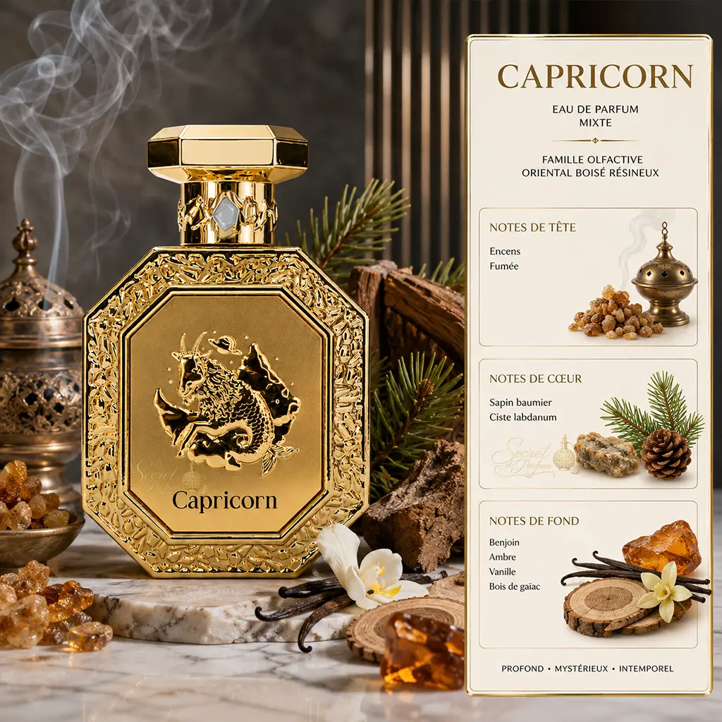 Capricorn French Avenue Genesis – Eau de Parfum Mixte Oriental Boisé 2 Notes Capricorn French Avenue encens sapin labdanum benjoin ambre vanille et bois de gaïac