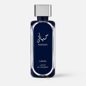 Flacon Hayaati Al Maleky Lattafa 100 ml, parfum homme oriental boisé et épicé