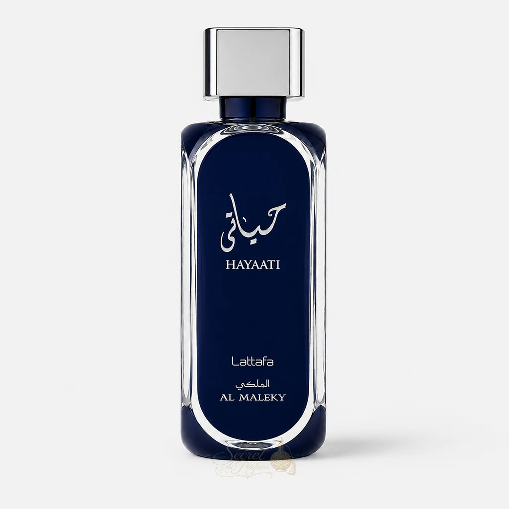Hayaati Al Maleky Lattafa – Eau de Parfum Homme 100 ml 1 Flacon Hayaati Al Maleky Lattafa 100 ml, parfum homme oriental boisé et épicé