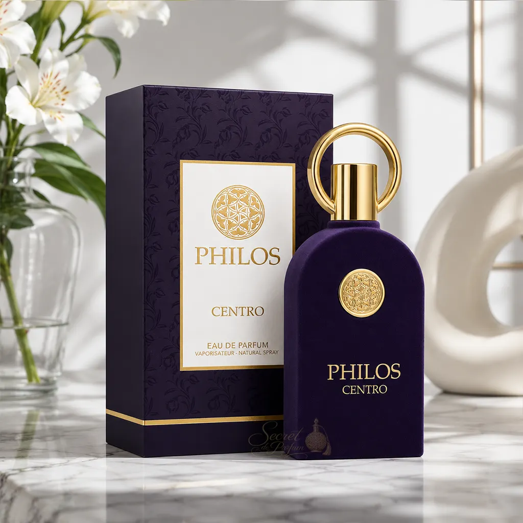 PHILOS CENTRO – Eau de parfum mixte fruitée orientale inspirée des parfums de niche 3 Coffret officiel et flacon Philos Centro Maison Alhambra Eau de Parfum, parfum mixte aux accords chyprés floraux, fruités orientaux, musqués et ambrés.