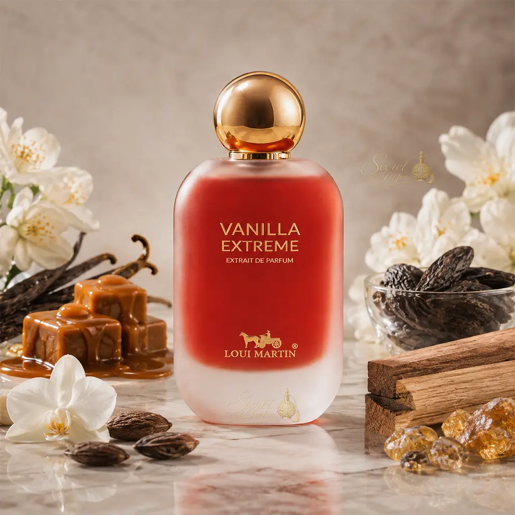 Vanilla Extreme Loui Martin – Extrait de Parfum Vanillé Gourmand 100 ml 4 Vanilla Extreme Loui Martin avec boîte parfum vanillé gourmand caramel tonka musc et ambre