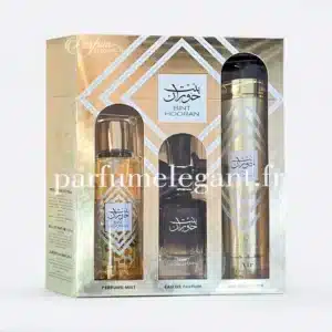 Coffret Bint Hooran – Parfum 100ML + Brume 250ML + Désodorisant 300ML