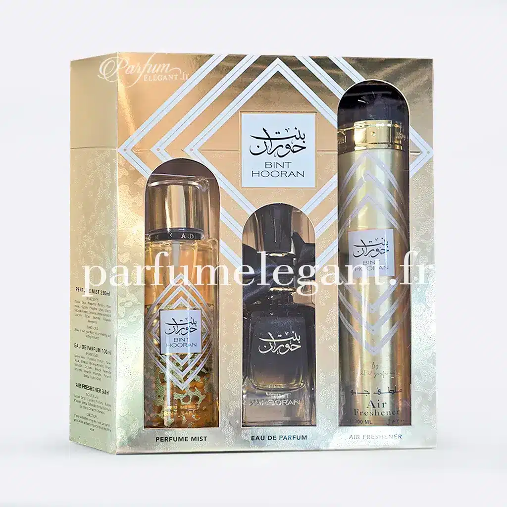 Coffret Bint Hooran Parfum + Brume + Déodorant 1 Coffret Bint Hooran Parfum + Brume + Déodorant