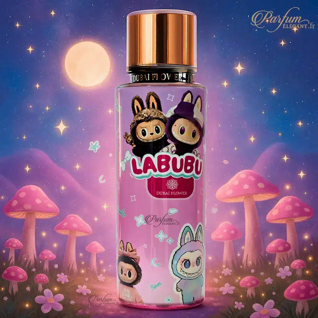 Labubu Dubai Flower – Brume Parfumée Gourmande Tendance 250ml 2 Labubu Dubai Flower – Brume Parfumée Gourmande Tendance 250ml – Image 2