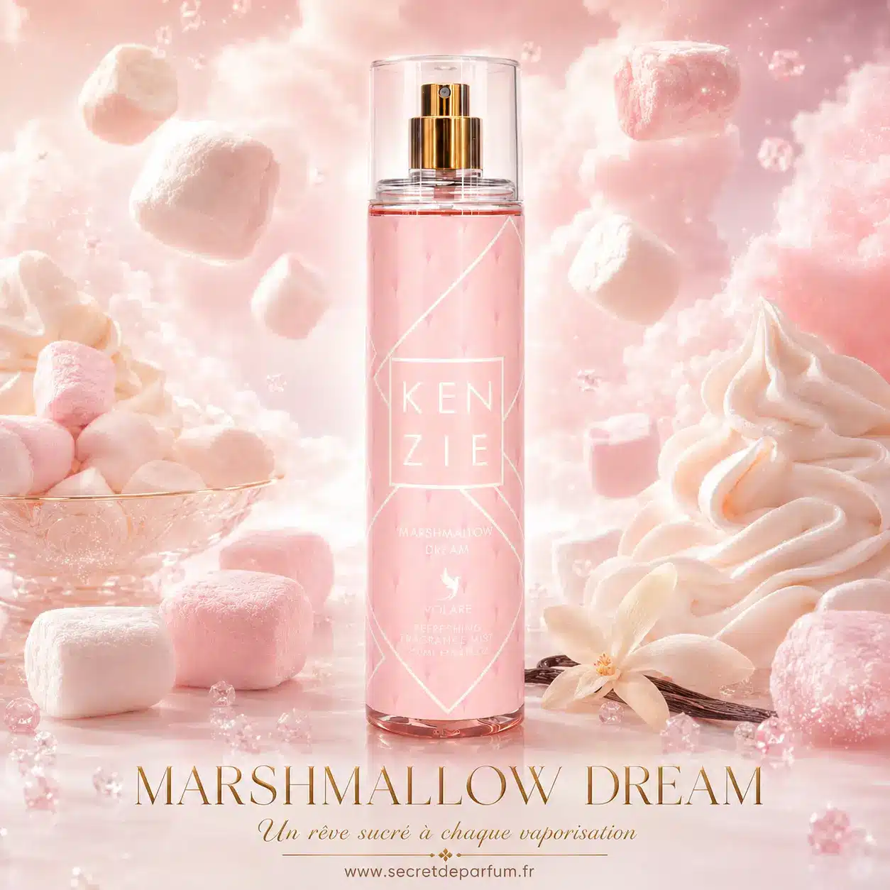 Marshmallow Dream – Brume Parfumée Gourmande 250ml 2 Marshmallow Dream – Brume Parfumée Gourmande 250ml – Image 2