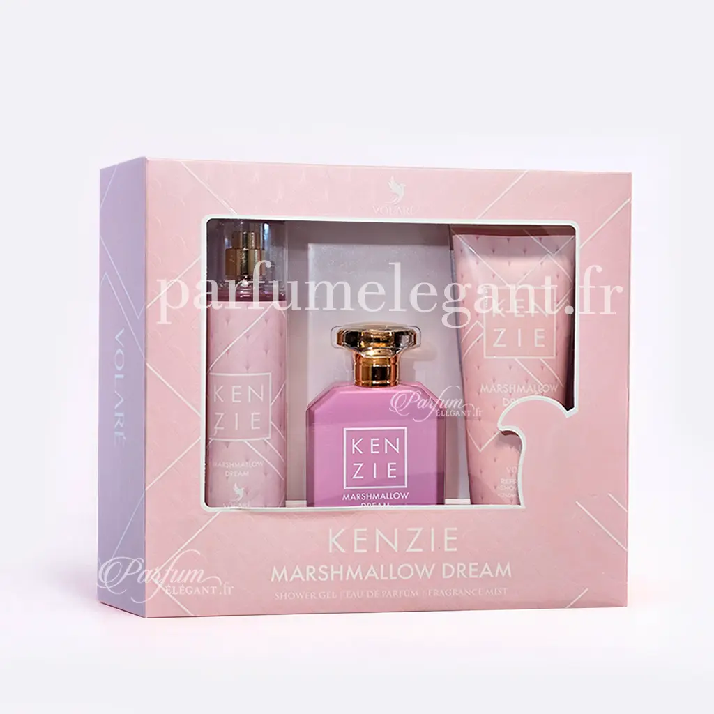 Coffret Kenzie Marshmallow Dream Parfum 100mL avec Brume 250ML et Gel Douche 240mL 1 Coffret Kenzie Marshmallow Dream Parfum 100mL avec Brume 250ML et Gel Douche 240mL