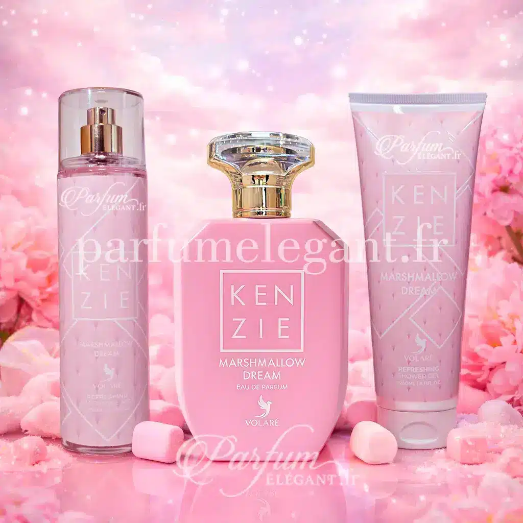 Coffret Kenzie Marshmallow Dream Parfum 100mL avec Brume 250ML et Gel Douche 240mL 3 Coffret Kenzie Marshmallow Dream Parfum 100mL avec Brume 250ML et Gel Douche 240mL – Image 3