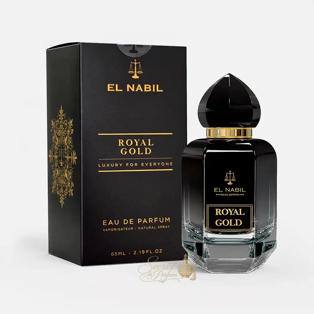 Musc Royal Gold – Eau de Parfum Mixte 65 ml | El Nabil 5 Flacon et coffret du parfum Royal Gold El Nabil Eau de Parfum 65 ml.