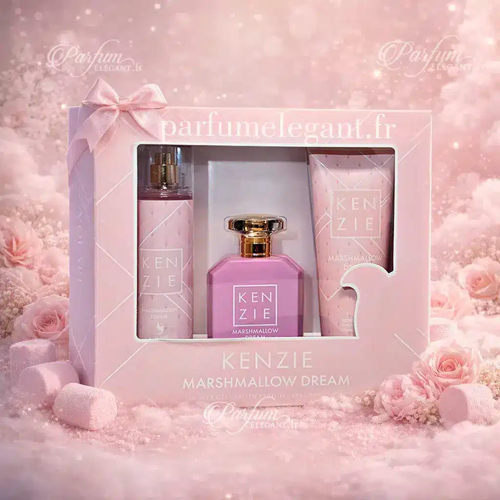 Coffret Kenzie Marshmallow Dream Parfum 100mL avec Brume 250ML et Gel Douche 240mL 2 Coffret Kenzie Marshmallow Dream Parfum 100mL avec Brume 250ML et Gel Douche 240mL – Image 2