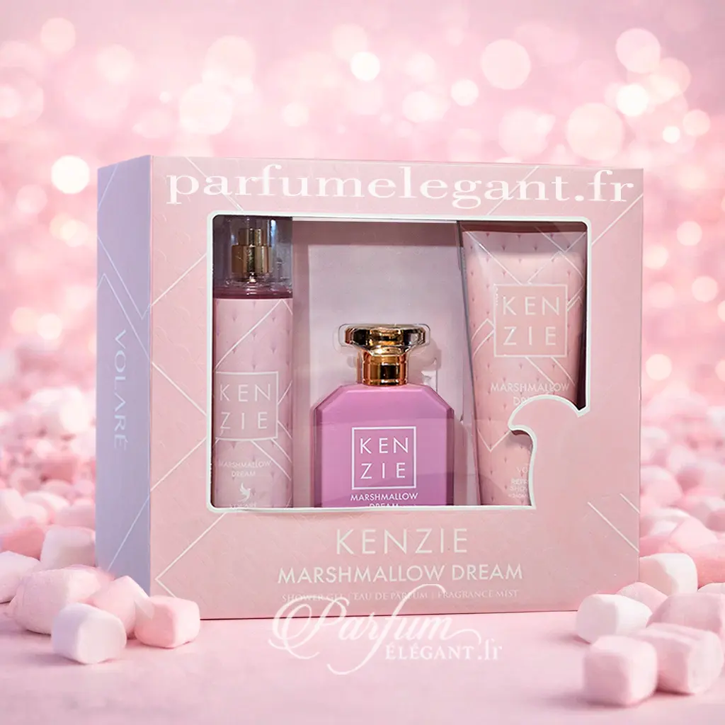 Coffret Kenzie Marshmallow Dream Parfum 100mL avec Brume 250ML et Gel Douche 240mL 4 Coffret Kenzie Marshmallow Dream Parfum 100mL avec Brume 250ML et Gel Douche 240mL – Image 4