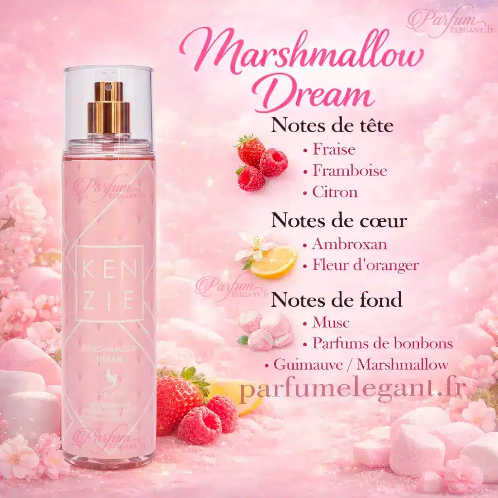 Marshmallow Dream – Brume Parfumée Gourmande Fruitée 250ml 2 Marshmallow Dream – Brume Parfumée Gourmande Fruitée 250ml – Image 2