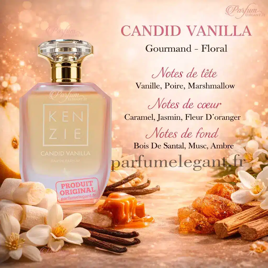 Kenzie Candid Vanilla – Parfum Gourmand Floral à la Vanille 2 Kenzie Candid Vanilla – Parfum Gourmand Floral à la Vanille – Image 2