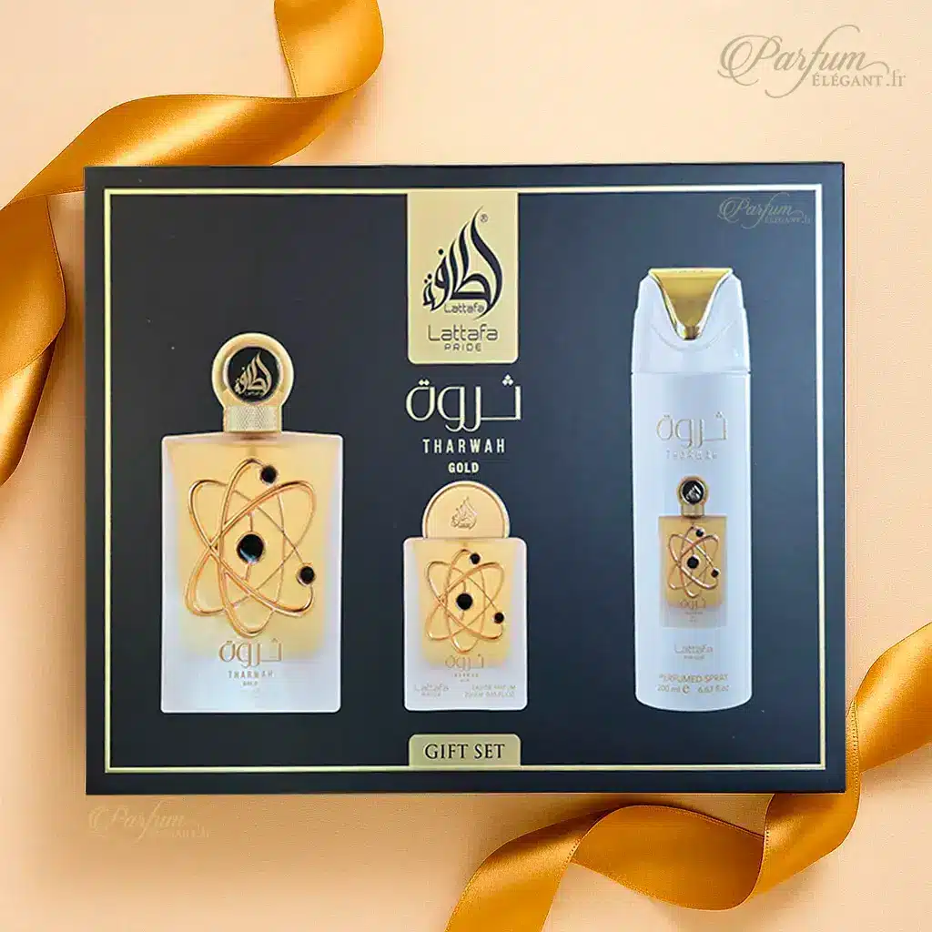 Tharwah Gold – Volaré (Coffret 100 ml + 20 ml + Déo 200 ml) 4 Tharwah Gold – Volaré (Coffret 100 ml + 20 ml + Déo 200 ml) – Image 4