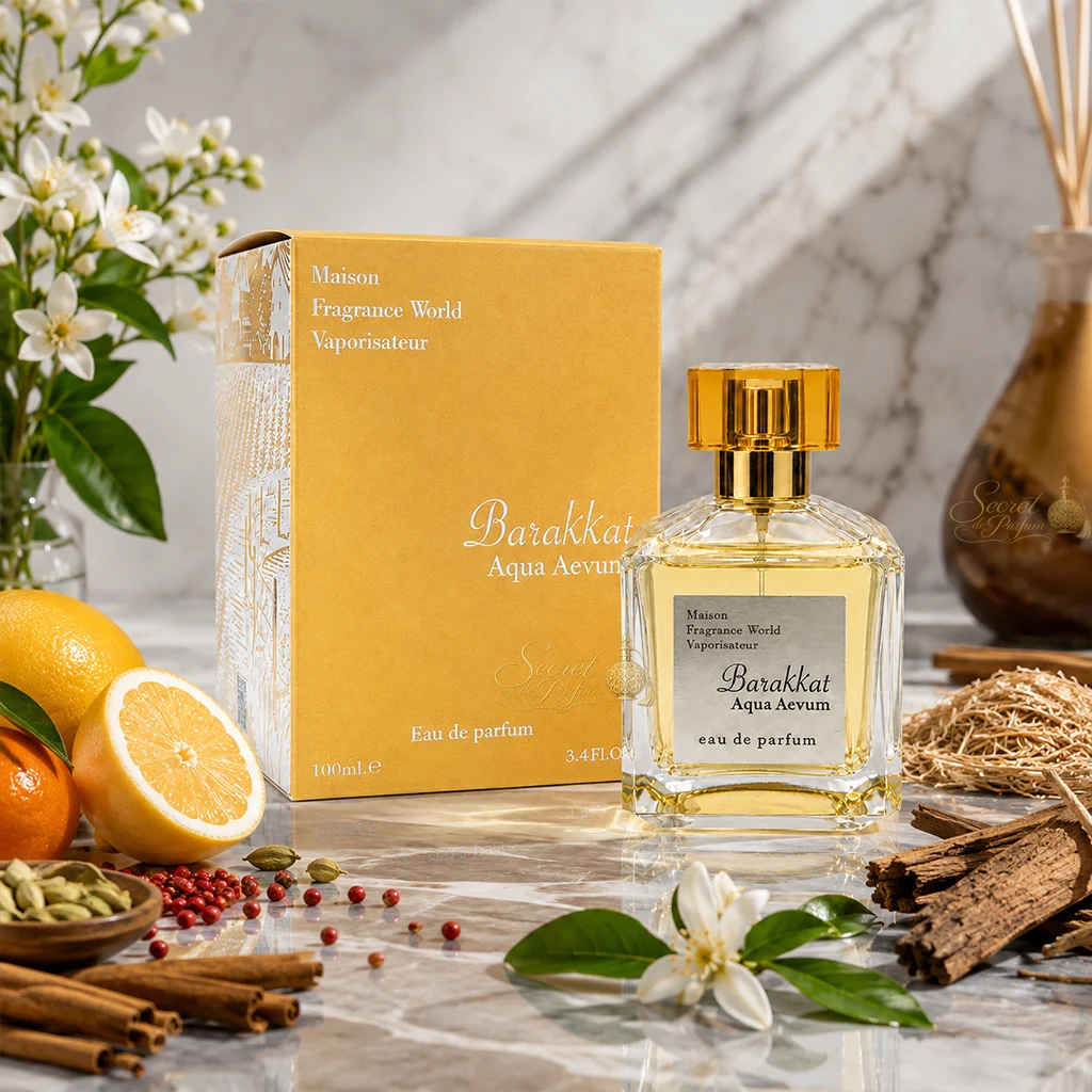 Barakkat Aqua Aevum – Eau de Parfum Mixte 100 ml 3 Barakkat Aqua Aevum 100 ml Fragrance World avec boîte