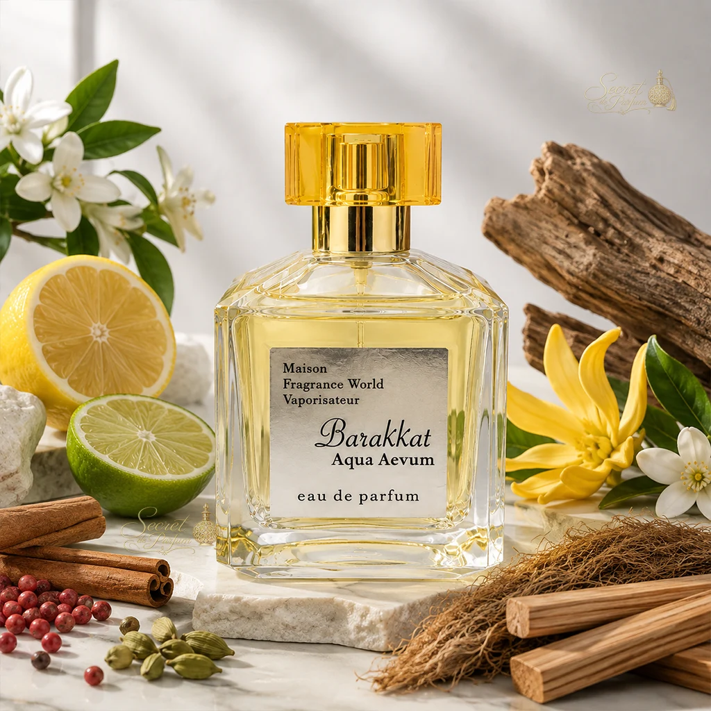 Barakkat Aqua Aevum – Eau de Parfum Mixte 100 ml 4 Barakkat Aqua Aevum parfum mixte frais hespéridé aromatique et boisé