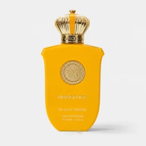 Mango Ice Gulf Orchid présenté dans son coffret avec mangue et univers tropical