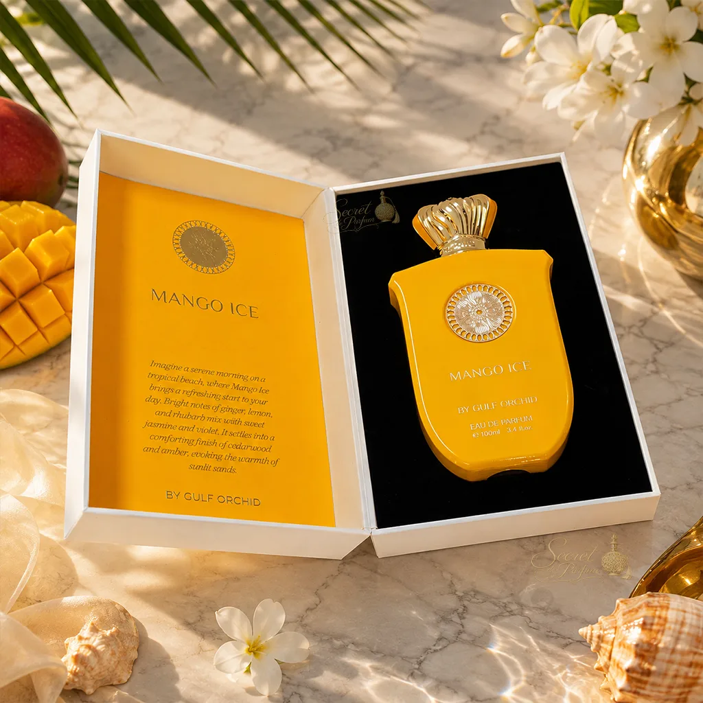 Mango Ice Gulf Orchid – Eau de Parfum Mixte Fruité Gourmand 100 ml 3 Mango Ice Gulf Orchid Eau de Parfum 100 ml avec boîte et flacon