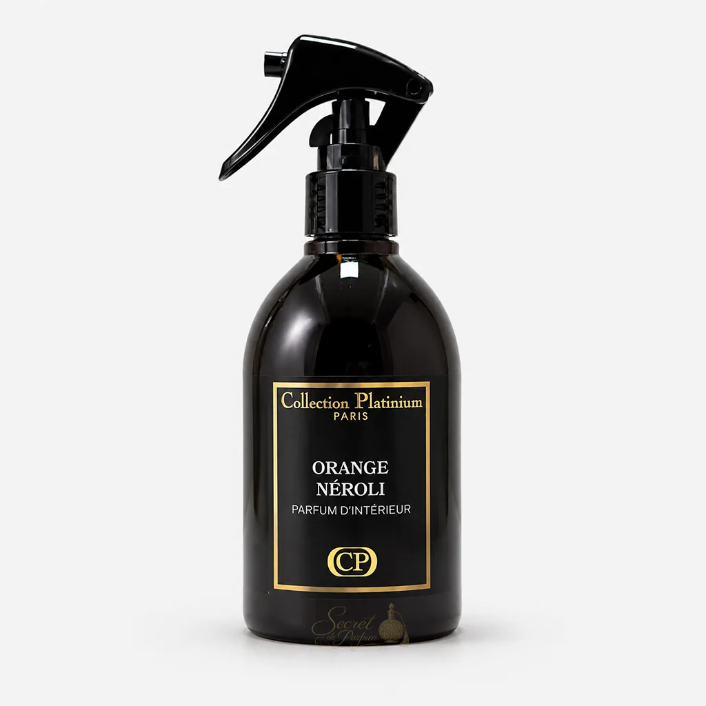 Orange Néroli Collection Platinium – Parfum d’Intérieur 1 Parfum d’intérieur Orange Néroli Collection Platinium avec oranges et fleurs blanches