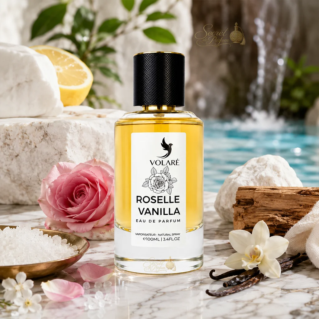 Roselle Vanilla Volaré – Eau de Parfum Mixte Floral Gourmand 100 ml 4 Flacon Roselle Vanilla Volaré Eau de Parfum 100 ml