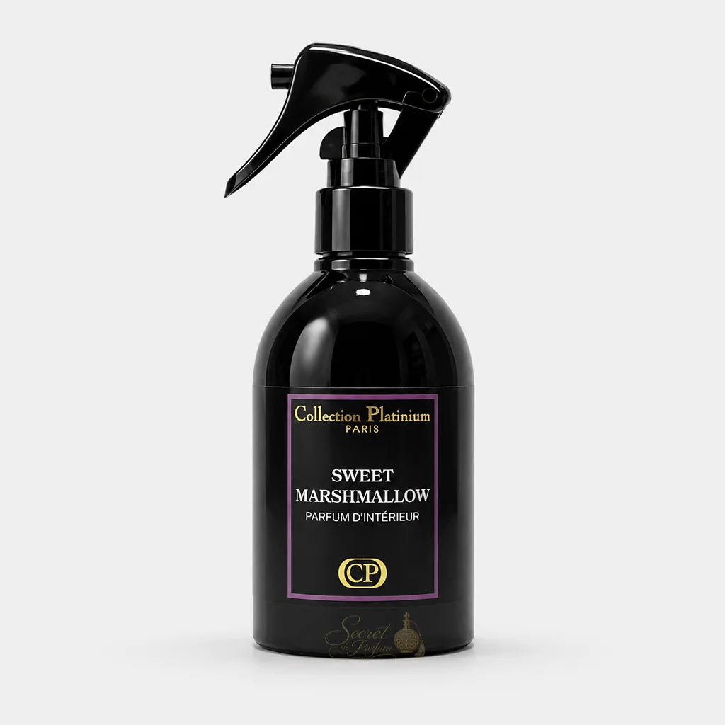 Sweet Marshmallow Collection Platinium – Parfum d’Intérieur 1 Sweet Marshmallow Collection Platinium Paris parfum d’intérieur gourmand en spray, flacon noir