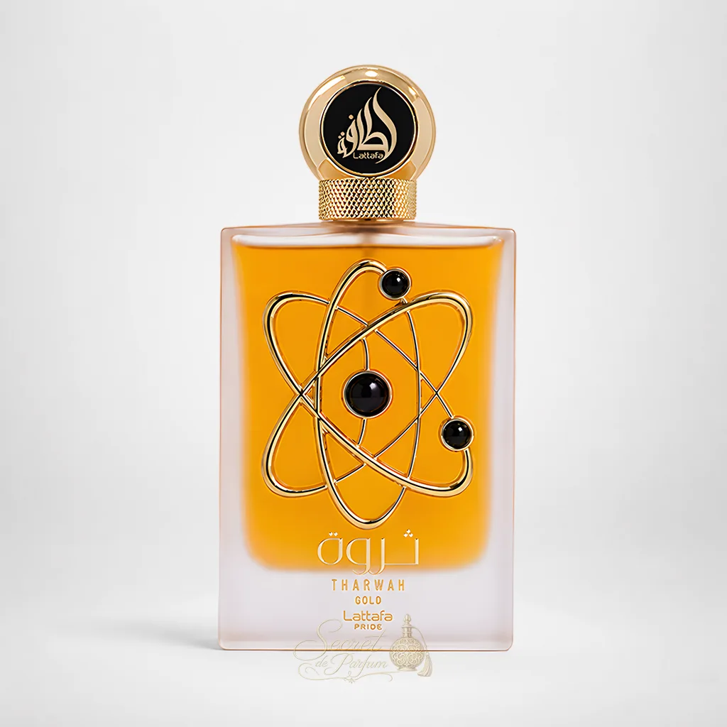 Tharwah Gold Lattafa Pride Eau de Parfum 100 ml – Parfum Femme Floral Ambré Vanillé 1 Tharwah Gold Lattafa Pride eau de parfum femme longue tenue aux accords floraux, ambrés et vanillés