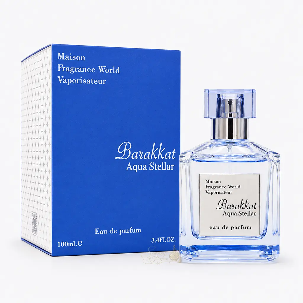 Barakkat Aqua Stellar – Eau de Parfum Mixte 100 ml 5 Barakkat Aqua Stellar eau de parfum 100 ml avec boîte