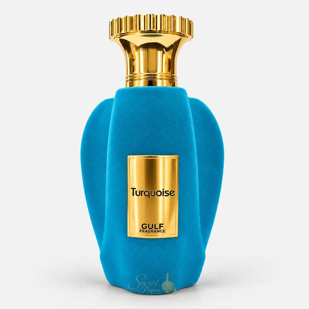 Turquoise Gulf Fragrance – Extrait de Parfum Mixte Fruité Floral Musqué 1 Flacon bleu Turquoise Gulf Fragrance Extrait de Parfum mixte