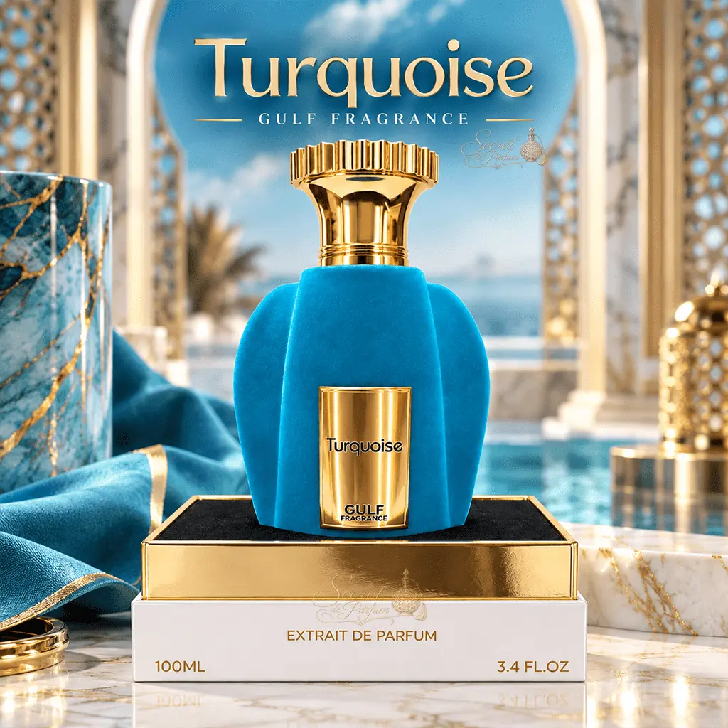 Turquoise Gulf Fragrance – Extrait de Parfum Mixte Fruité Floral Musqué 5 Turquoise Gulf Fragrance parfum mixte fruité floral musqué et boisé 100 ml